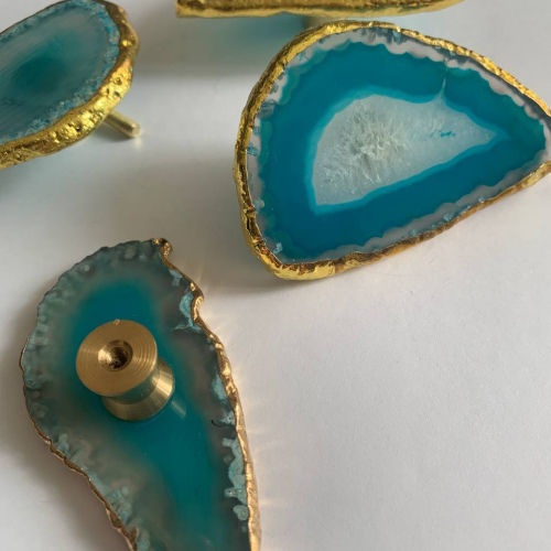 Ручки мебельные "Агат" латунные